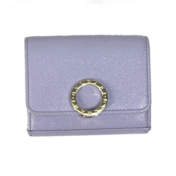 BVLGARI Bulgari Bulgari Compact Trifold wallet Leather purple/SilverHardware